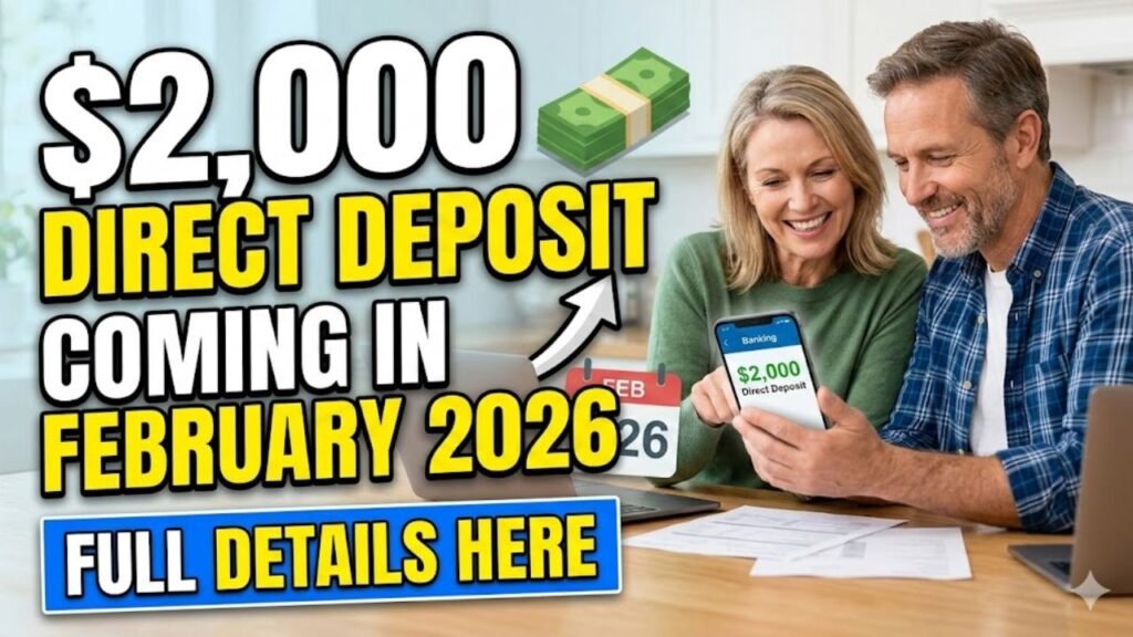 $2,000 Direct Deposit Coming in February 2026 – Full Details Here