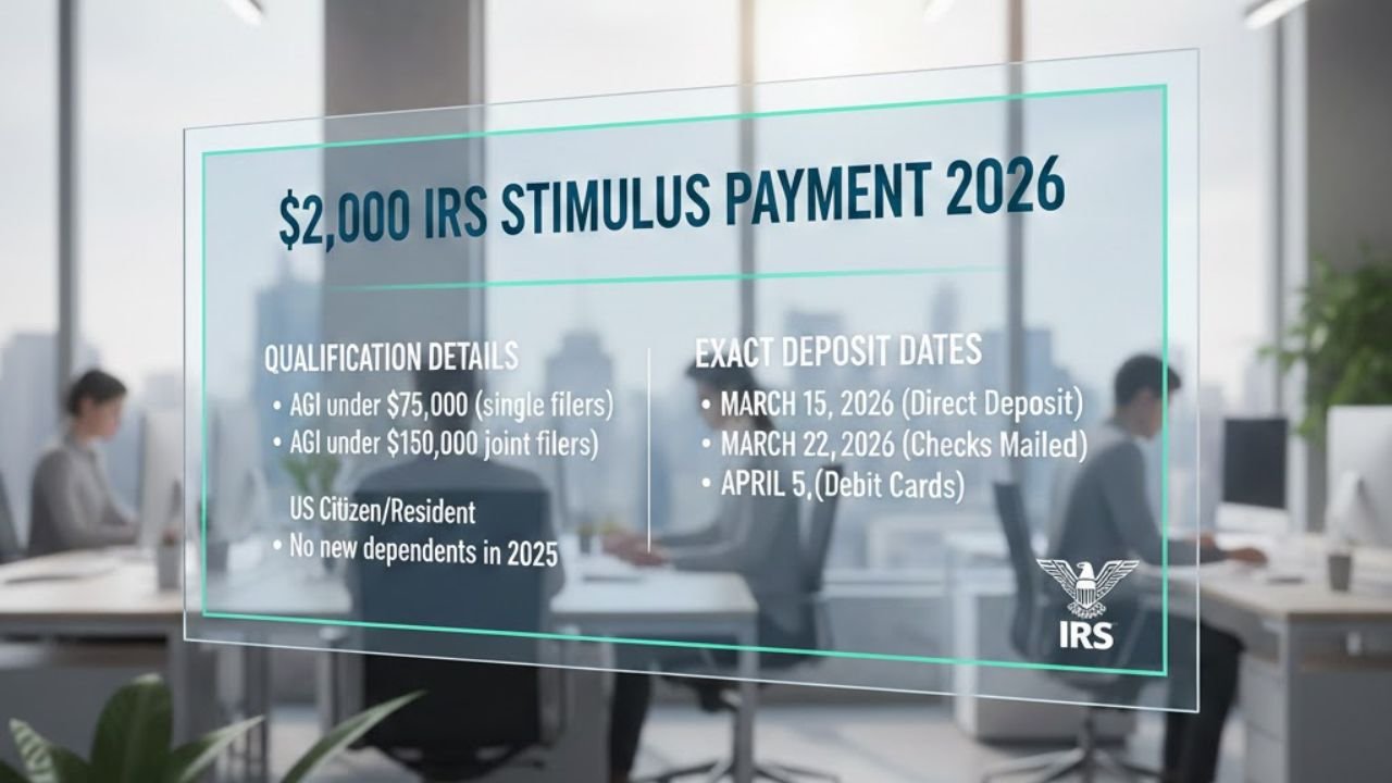 $2,000 IRS Stimulus Payment 2026: Qualification Details and Exact Deposit Dates