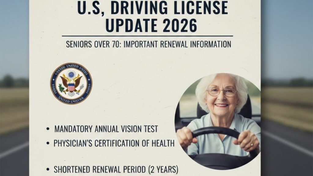 Driving License Update 2026: What U.S. Seniors Over 70 Must Know Before Renewing