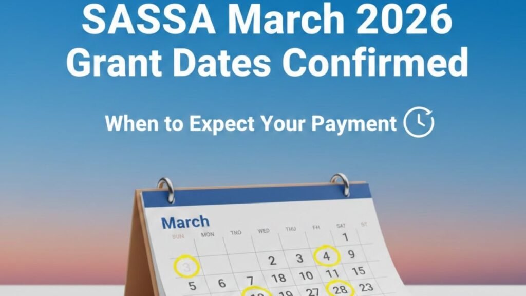 SASSA March 2026 Grant Dates Confirmed: When to Expect Your Payment