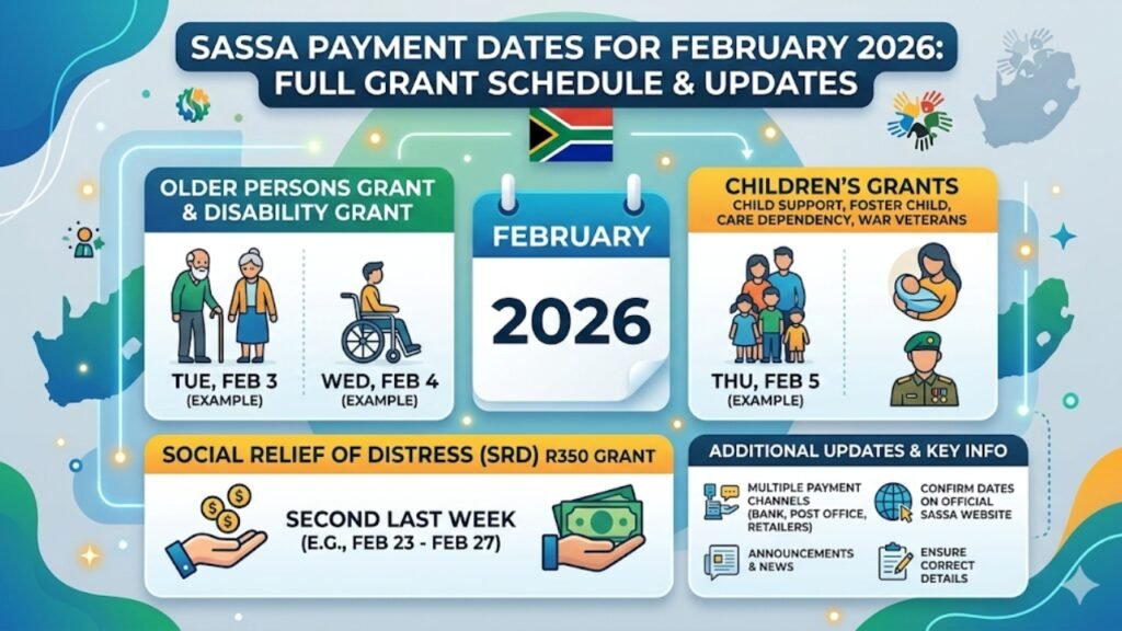 SASSA Payment Dates for February 2026: Full Grant Schedule & Updates